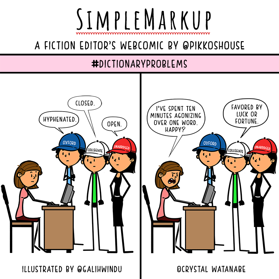 pikkoshouse's tweet photo. In this week's #SimpleMarkup, the dictionaries are back! And they're driving Edie crazy! #comics #lol #humor #amediting #editor #editors #wordhumor #editorslife #wordnerd
Blog post: https://t.co/bTKRFwZHRt
Archive: https://t.co/MQYhhrB4Sd
Store: https://t.co/6SJjbmro5H https://t.co/NlswqgMMmU
