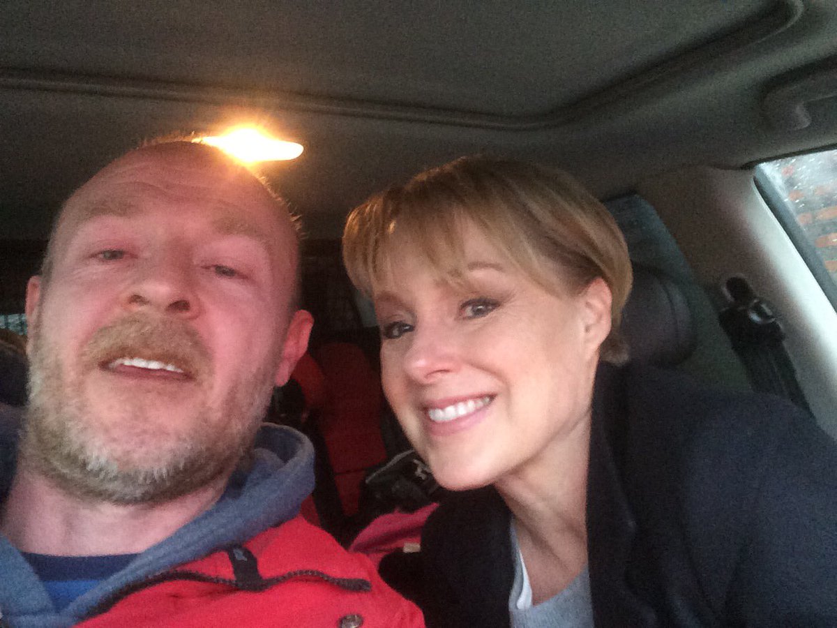Gave this amazing woman <a href="/sallydynevor/">Sally Dynevor</a> a lift to the train station. When her taxi didn’t turn up the other day Have to say it was one of the best car journeys I’ve had. Hope you won #corrie