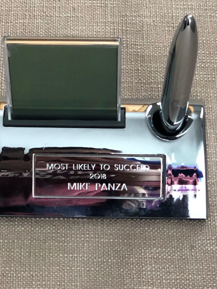 michaelpanza's tweet photo. Really excited to announce that I won the "Most Likely to Succeed" Award this morning during an award ceremony!   Thank you to my teammates, clients and especially my family as my business continues to grow!   #FocusAndBelieve @mikeypanza #BostonRealtor #NewtonRealtor https://t.co/ze2YgtuulL