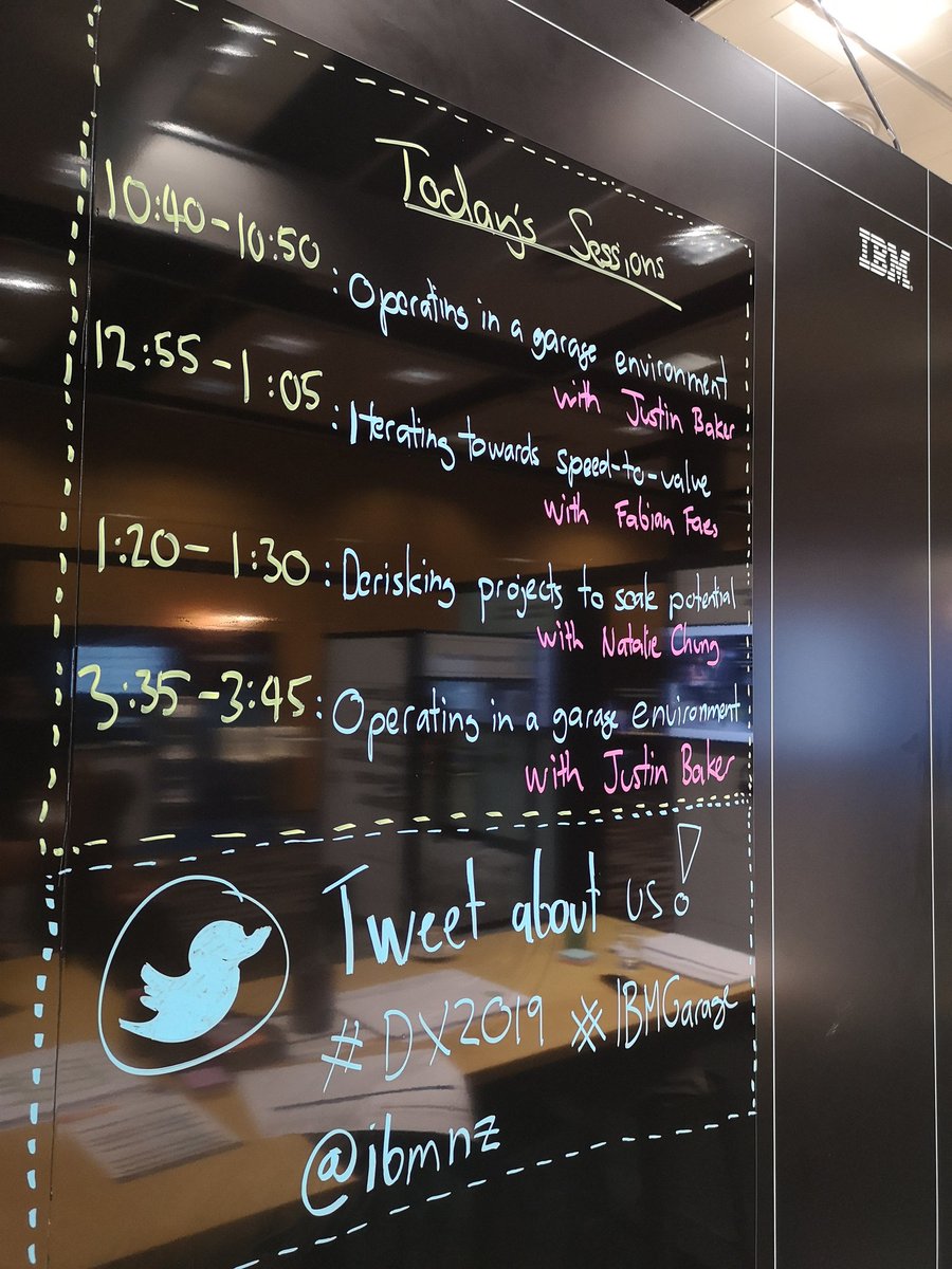 Come speak to us at the #IBMGarage stand today, SkyCity Auckland #DX2019 😍 We've got a bunch of interactive sessions today @ibmnz #digitaltransformation