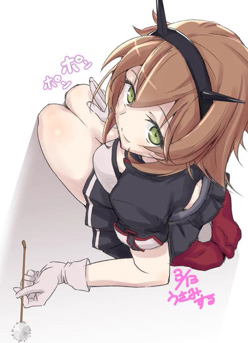 #艦これ版深夜の真剣お絵描き60分一本勝負 
#艦これ版真剣お絵描き60分一本勝負_20190313
#陸奥
陸奥「いらっしゃい うふふ♪」 
