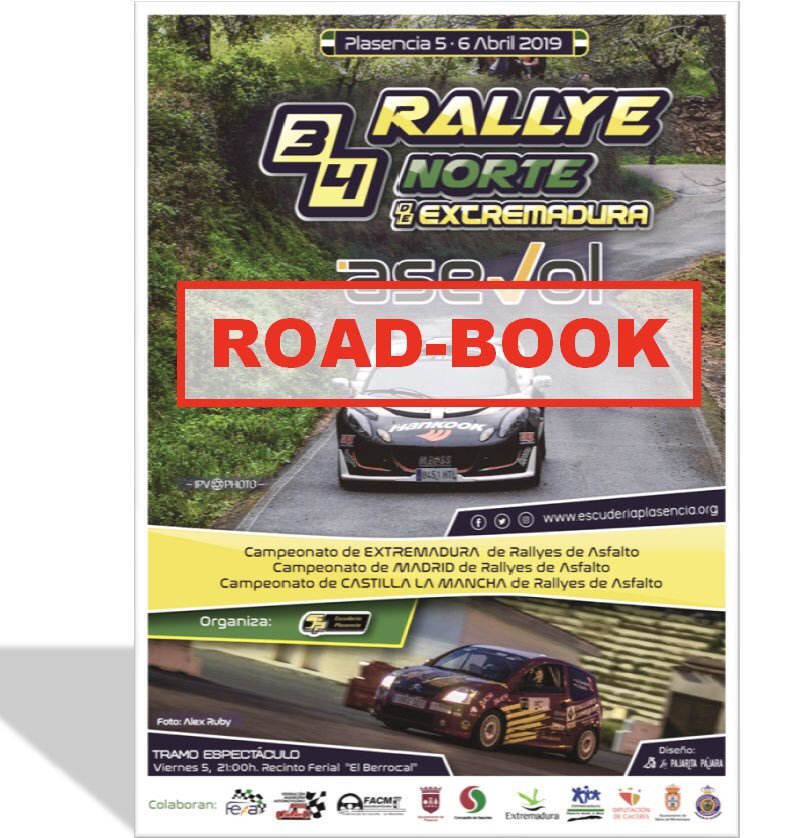 ¡Ya está disponible el Road Book del 34 Rallye Norte de Extremadura - Asevol! Lo encontraréis en escuderiaplasencia.org