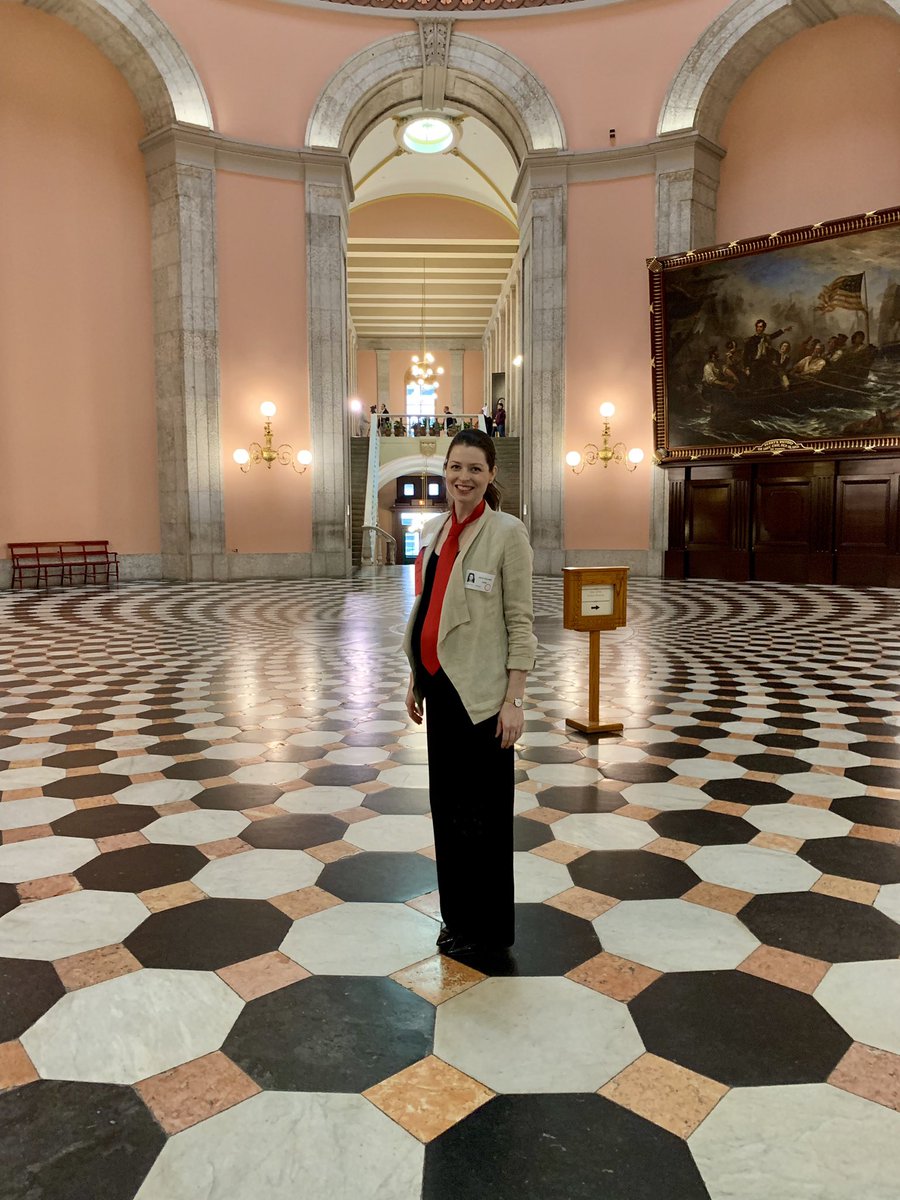 Wearing my red tie to support patients with bleeding disorders at #OBDC Statehouse Days. Thank you Representatives <a href="/RandiClites/">Randi Clites</a>, Lipps and West for championing bills supporting legislative changes for our patients. #BleedingDisordersAwareness