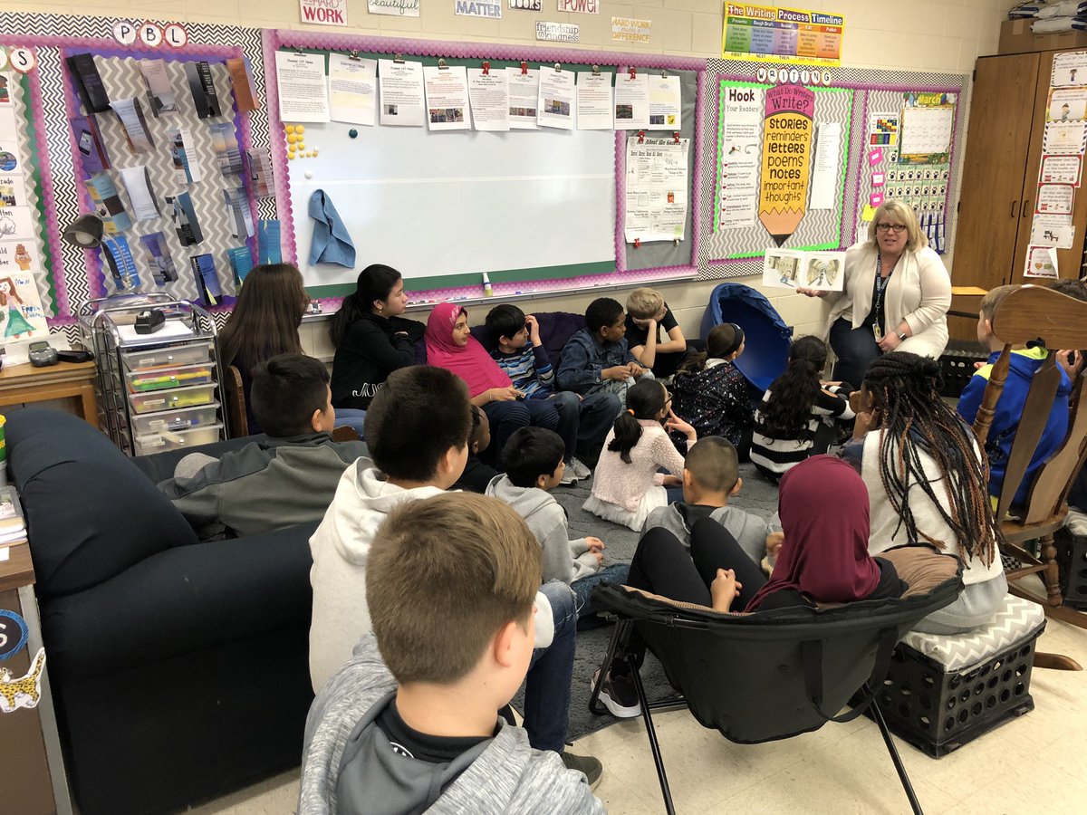5th grade Ss ❤️ a good read aloud! We welcomed Mrs. Massa into our room to continue #buildingrelationships. Ss were so excited to have the time to get to know her better. They had some great questions to ask. A BIG thanks to <a href="/D93Jaguars/">Mrs. Massa</a> for coming in and reading to us!