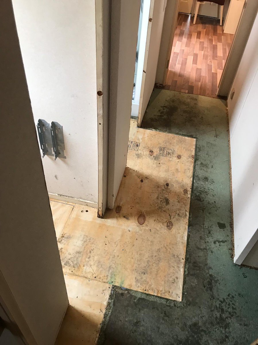 Water damaged floor replaced on <a href="/Parkdeanresorts/">Parkdean Resorts</a> on an <a href="/ABIHolidayHomes/">ABI Holiday Homes</a> #Staticcaravanrepairs #Holidayhomerepairs #Insurance #NorthWales