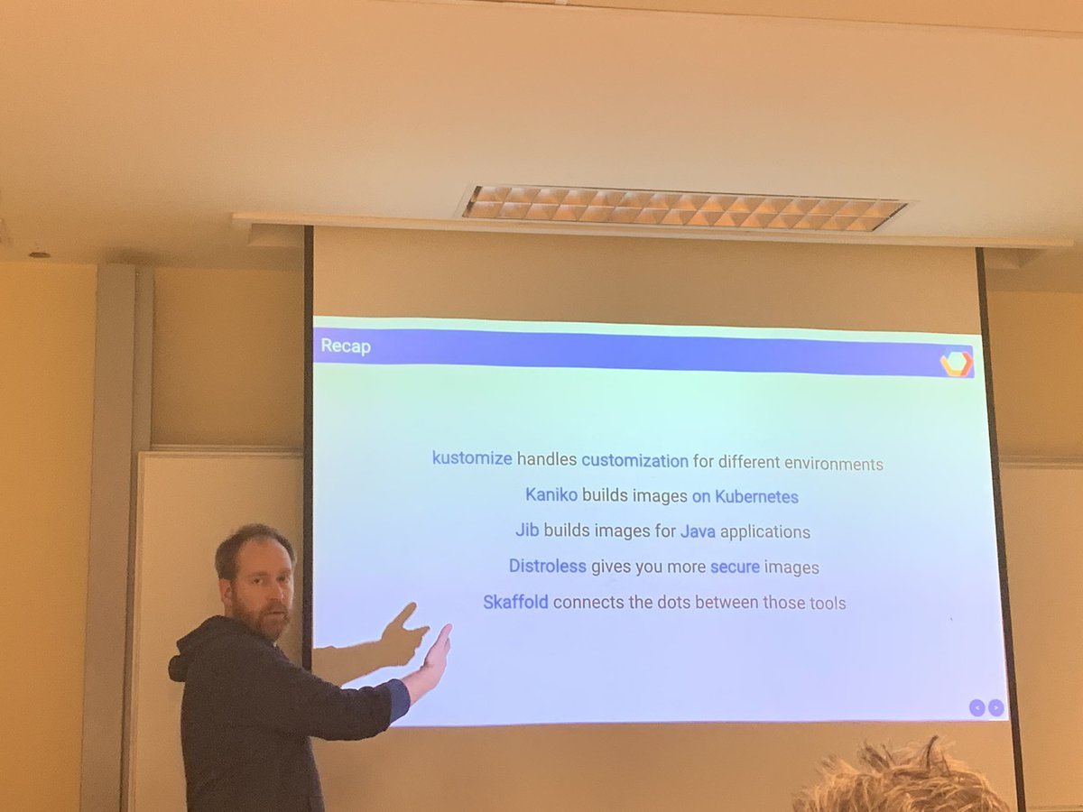 juanantoniobm's tweet image. Hypnotic talk!

Many interesting ideas to apply with @springboot Microservices with @kubernetesio &amp;amp; @Docker 

@BruJUG 
@dgageot @googlecloud #distroless #jib