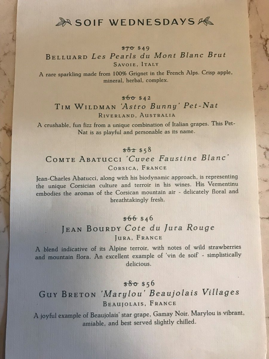 A sneak peek at tonight’s Soif menu. #yegwine