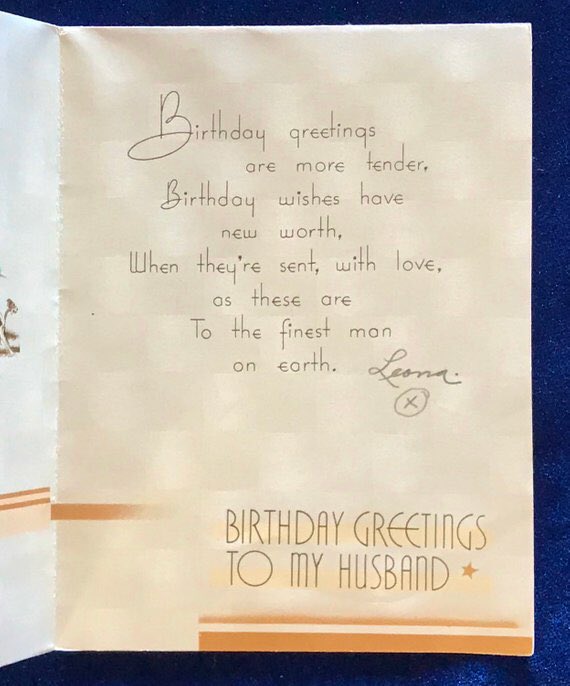 Yellowonetsy's tweet photo. This is a fabulous 1936 birthday card for husband made by Rust Craft. For sale at https://t.co/92BjKTFNLm. #vintageshowandsell #GraphicDesign #greetingcards #vintagegreetingcards #RustCraft #ephemera #artdeco #1930s #horses #vintage https://t.co/brg6pLpBts