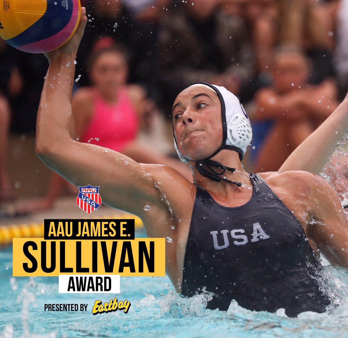 Honored to be nominated as a semi-finalist for the AAU James E Sullivan Award! You can vote each day here until Friday! aausports.wyng.com/AAUSullivanAwa… #waterpolowednesday #gracias