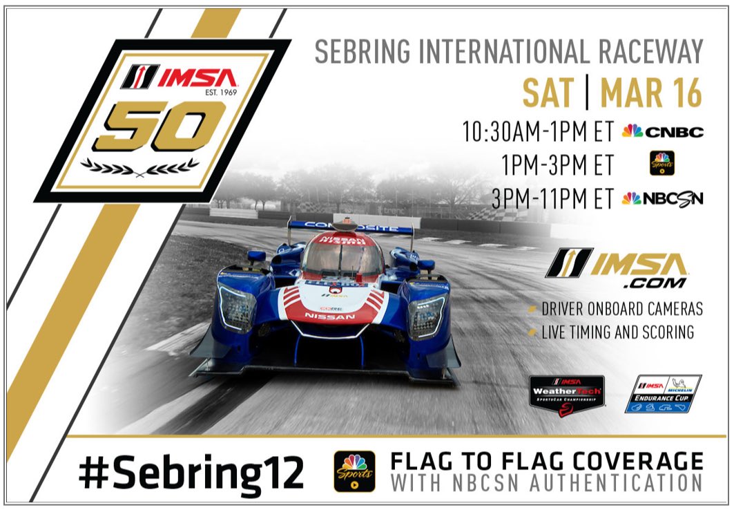 colinbraun's tweet photo. It’s race week and you all voted that you want updates so I have a PR assist starting tomorrow through the #Sebring12! Their posts will start w/“PR” &amp; I’ll still be on here when I can. Happy race week...time to go to work! #IMS50 https://t.co/ShdjBFG2pM