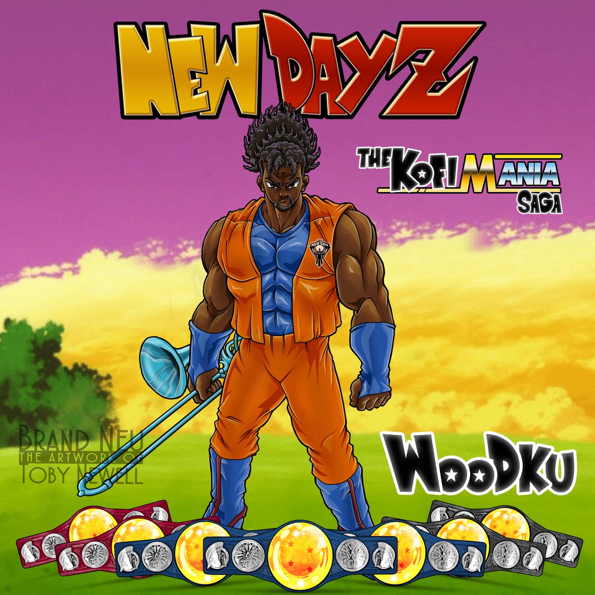 Tobynewell's tweet photo. In honor of how #badass @TrueKofi @WWEBigE and @XavierWoodsPhD were last night on #sdlive here’s 3of3 #thenewday profile pics to show your support of #kofimania #dbz #wwe #wrestlemania #dragonball @wwe #smackdown #powerofpositivity #tnd #upupdowndown @UpUpDwnDwn #ijustlovekicks https://t.co/gE26GT8T9b