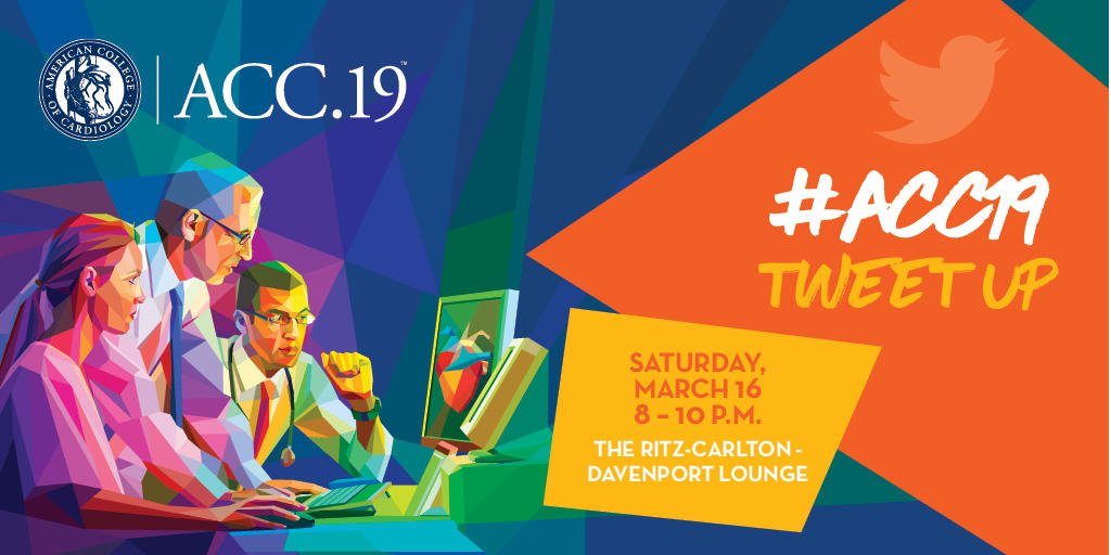 ACCinTouch's tweet photo. While planning your program, don't forget to reserve some time to stop by the #ACC19 Tweet Up. Catch up with old #CardioTwitter friends, or make new ones! https://t.co/IgK2IZSQuy
