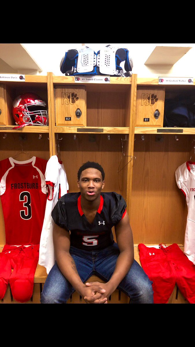 TranellC's tweet photo. Blessed to say I have committed to Frostburg State University to continue both academic and football career. Go Bobcats! https://t.co/nX73KiWNWM