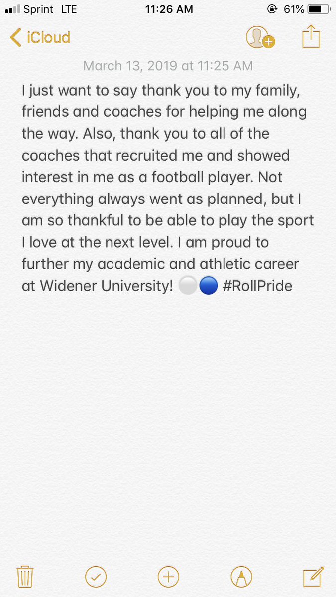 rmaloney20's tweet photo. Committed to Widener University! #RollPride @Widener_FB https://t.co/FYERO53APV