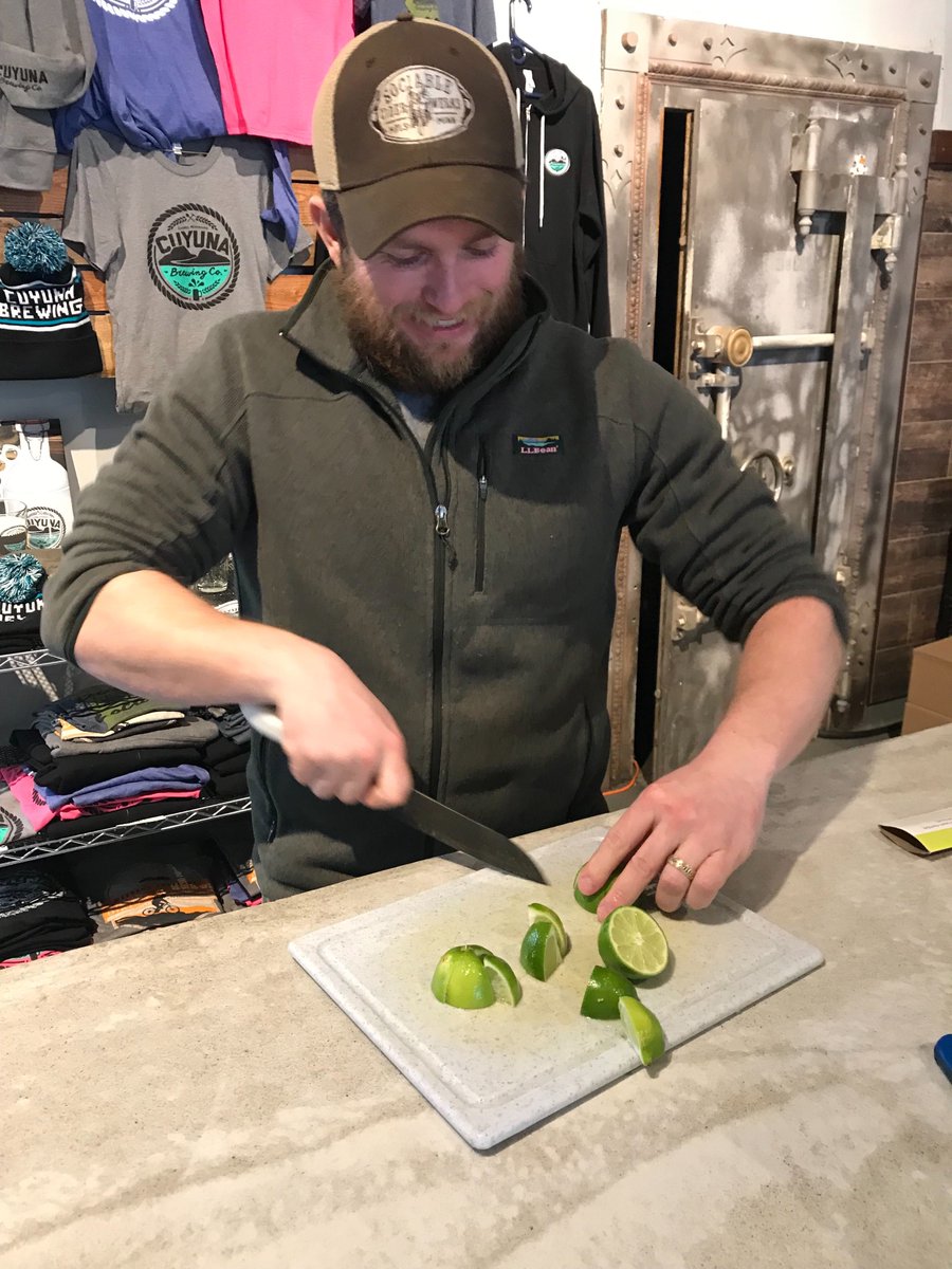 SociableCider's tweet photo. Spent the day scheming up a lime saison cider collab with @cuyunabrewing! https://t.co/tqjDv2JNXD