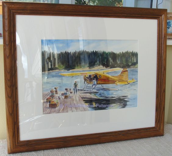 matboardandmore's tweet photo. Priscilla shows off her original art work, "Supplies for Fish Camp" depicting Alaska! https://t.co/tqsyXcIHg8 #art #artwork #painting #forest #camping #lake #water #travel #vacation #matboard #fishing https://t.co/ZJ4BR1LLAS
