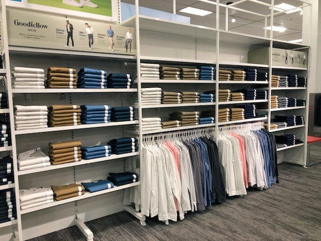 LouisVal_Visual's tweet photo. Our ✨NEW✨ Mens pant wall! 🤩 a little bit of sweat, tears, and a couple hours later, its finally done! Lol.. Fresh, neat, and up to STANDARDS 😉 *PC: @BrandonT1344 ... #chinos #denim #onPOINT #foldsfordays #mensfashion #target #targetstyle #vml #vmllife #vmlstyle https://t.co/ZgwehAKCT3