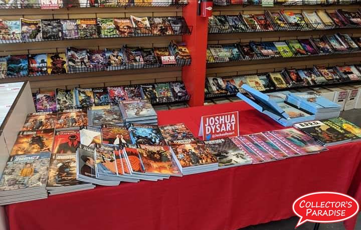 cparadize_pas's tweet photo. 🚨TODAY @ 5PM🚨
Our JOSHUA DYSART SIGNING starts a 5PM! 
In addition to THE LIFE AND DEATH OF TOYO HARADA #1, be sure to pick up some of Josh's other fantastic books!

Details: https://t.co/6wADMJvGpe   

#CollectorsParadise #CPsigning #valiant #TKO #thisisTKO https://t.co/2w9FzKGQes