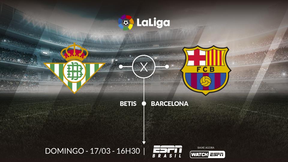 #Vasco RT @ESPNagora: LÍDER EM CAMPO

HOJE, o Barcelona visita o Betis pela LaLiga. Veja todos os lances AO VIVO, a partir das 16h30, na ESPN Brasil e WatchESPN

#LaLigaNaESPN