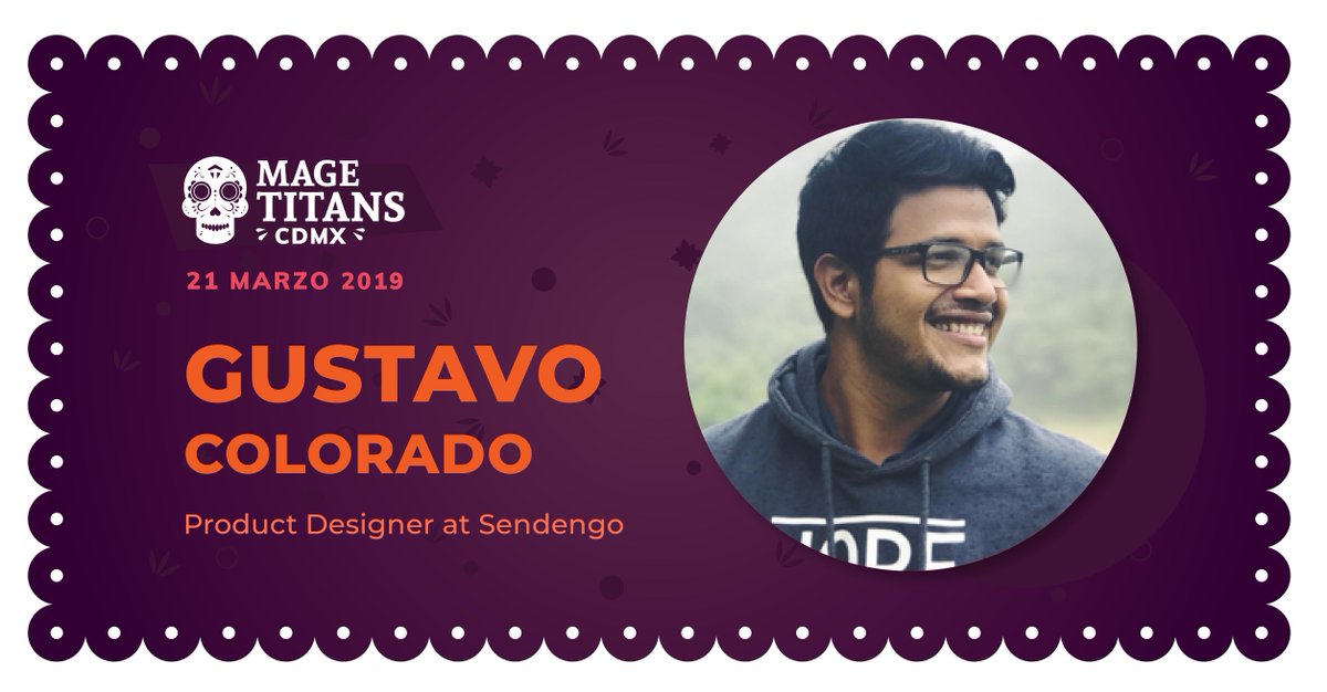 MageTitansMX's tweet photo. #Conocealosexpertos > Este año, MageTitansCDMX contará con la participación de Gustavo Colorado, Product Designer en Sendengo quien nos hablará de Design Systems
⠀
#magetitanscdmx #mt19cdmx #eventosecommerce #eventoscdmx #magentocommunity #empresasecommerce #keynotes #workshops https://t.co/QqZbRDxxPr
