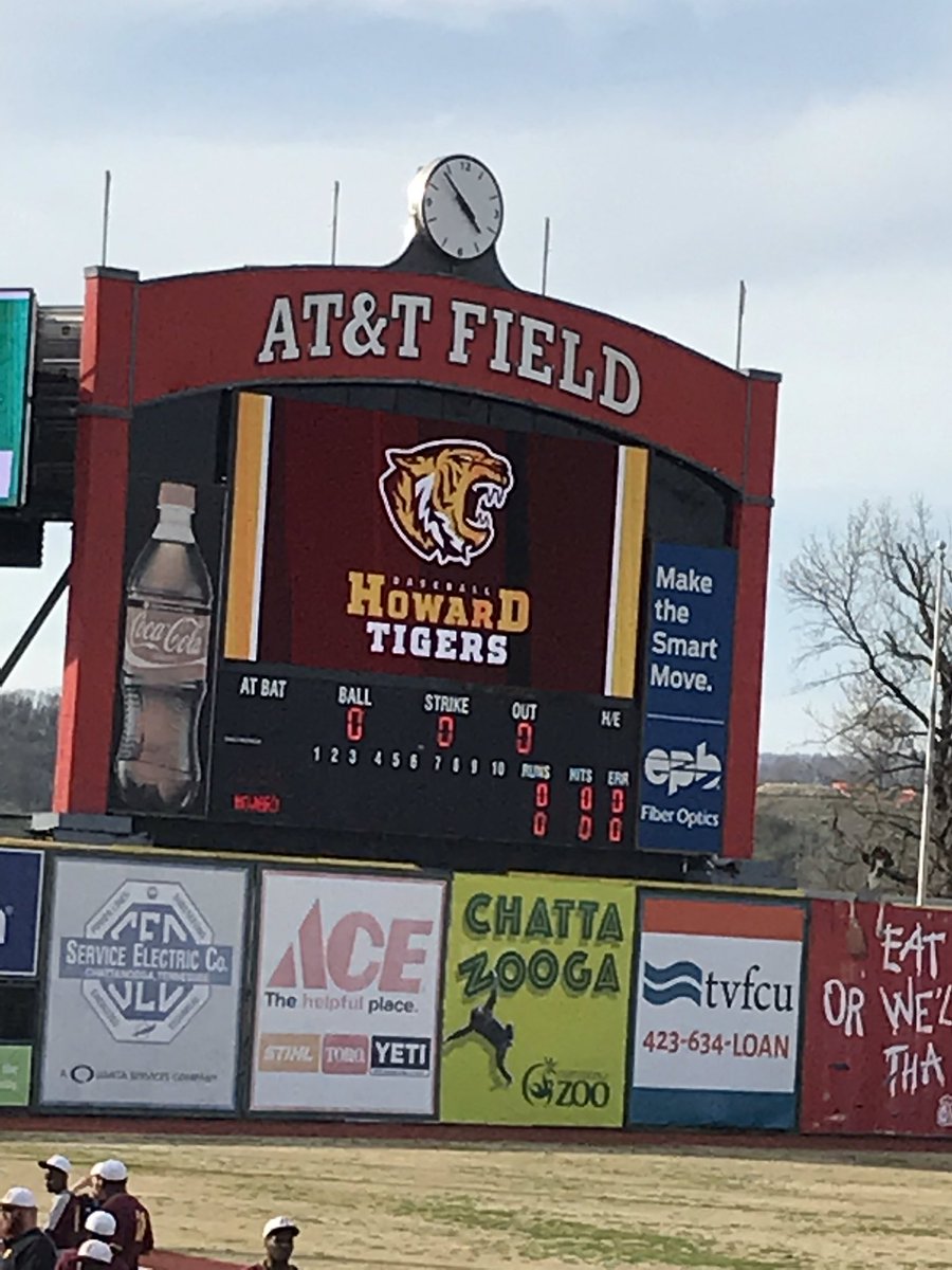 howard_connect's tweet photo. Who opens their season at a minor league stadium...Howard of course!!! #doinitbig #gohustlintigers https://t.co/Lc8TxLQdhv