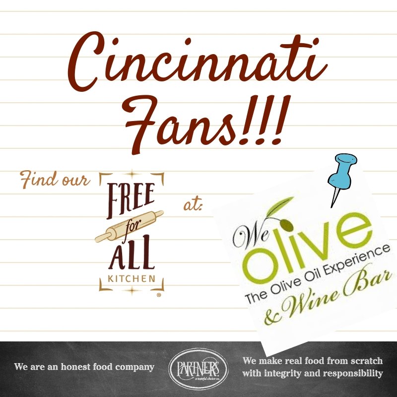 partnerscracker's tweet photo. Fitting right in at @WeOliveCincy  😎

#retailpartners #findpartnerscrackers #glutenfreeline #freeforall #shopcincinnati https://t.co/epKgPPiZea