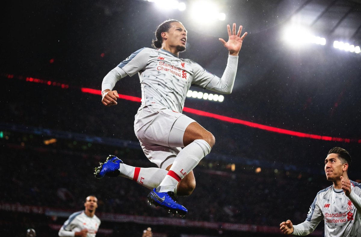 Virgil van Dijk has a UCL goal for Liverpool against Bayern Munich.