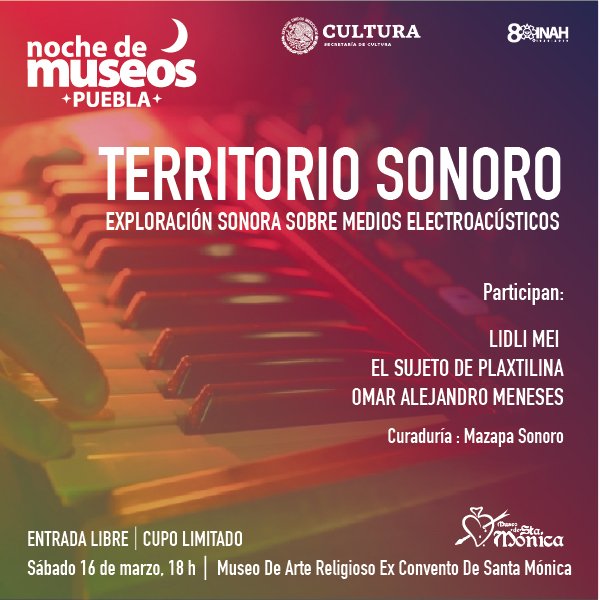 Te esperamos en el concierto de música electroacústica TERRITORIO SONORO. 

Sábado 16 de marzo. 18:00h #EntradaLibre