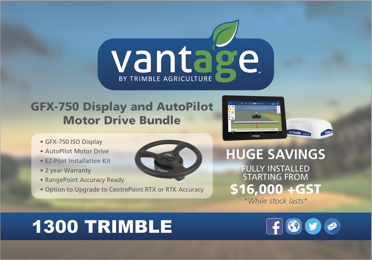 Need to update your steering and guidance? We're running huge specials on the latest from @Trimble_Ag.