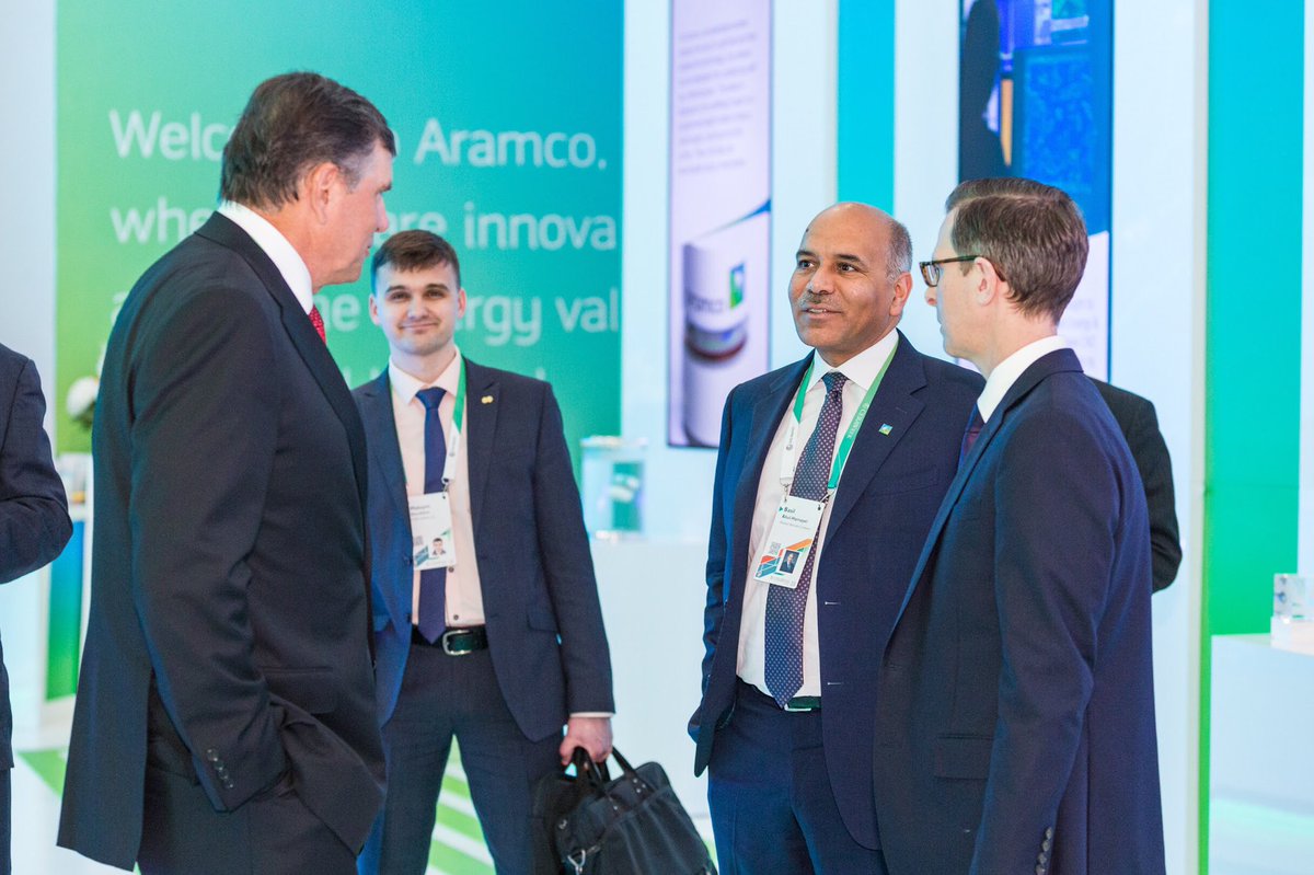 Aramco_Americas's tweet image. #Emerson CEO David Farr visits the Aramco house at @CERAWeek&apos;s Innovation Agora #CWAgora to speak with our researchers &amp;amp; learn more about our new energy technology. #CERAWeek @Emerson_News
