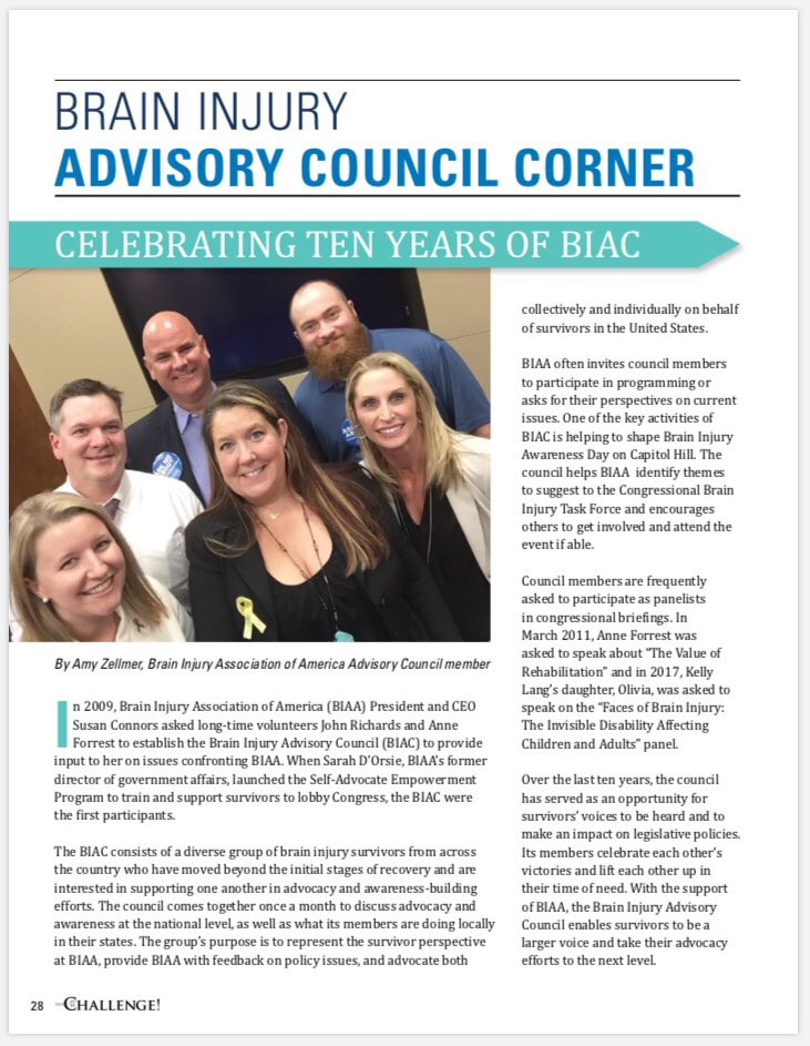 biaamerica's tweet image. We’re so glad we were able to celebrate 10 years of @biaamerica’s Brain Injury Advisory Council at today’s #BrainInjuryAwarenessMonth Congressional Reception (with a few members of the BIAC!). Learn about the BIAC in #THEChallenge! biausa.org. #ChangeYourMind