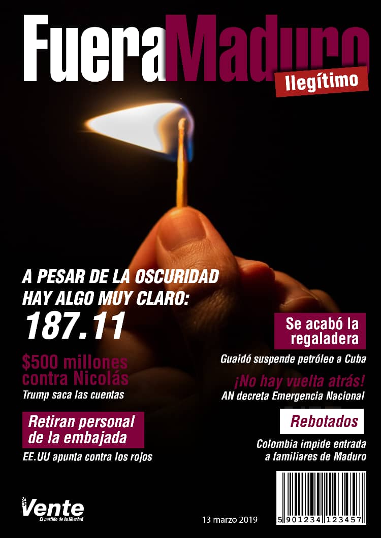 VenteVenezuela's tweet photo. #FueraMaduro | Pese a la oscuridad, hay algo claro: artículo 187, numeral 11. Suspenden envío de petróleo a Cuba. https://t.co/mn9arqJZaJ