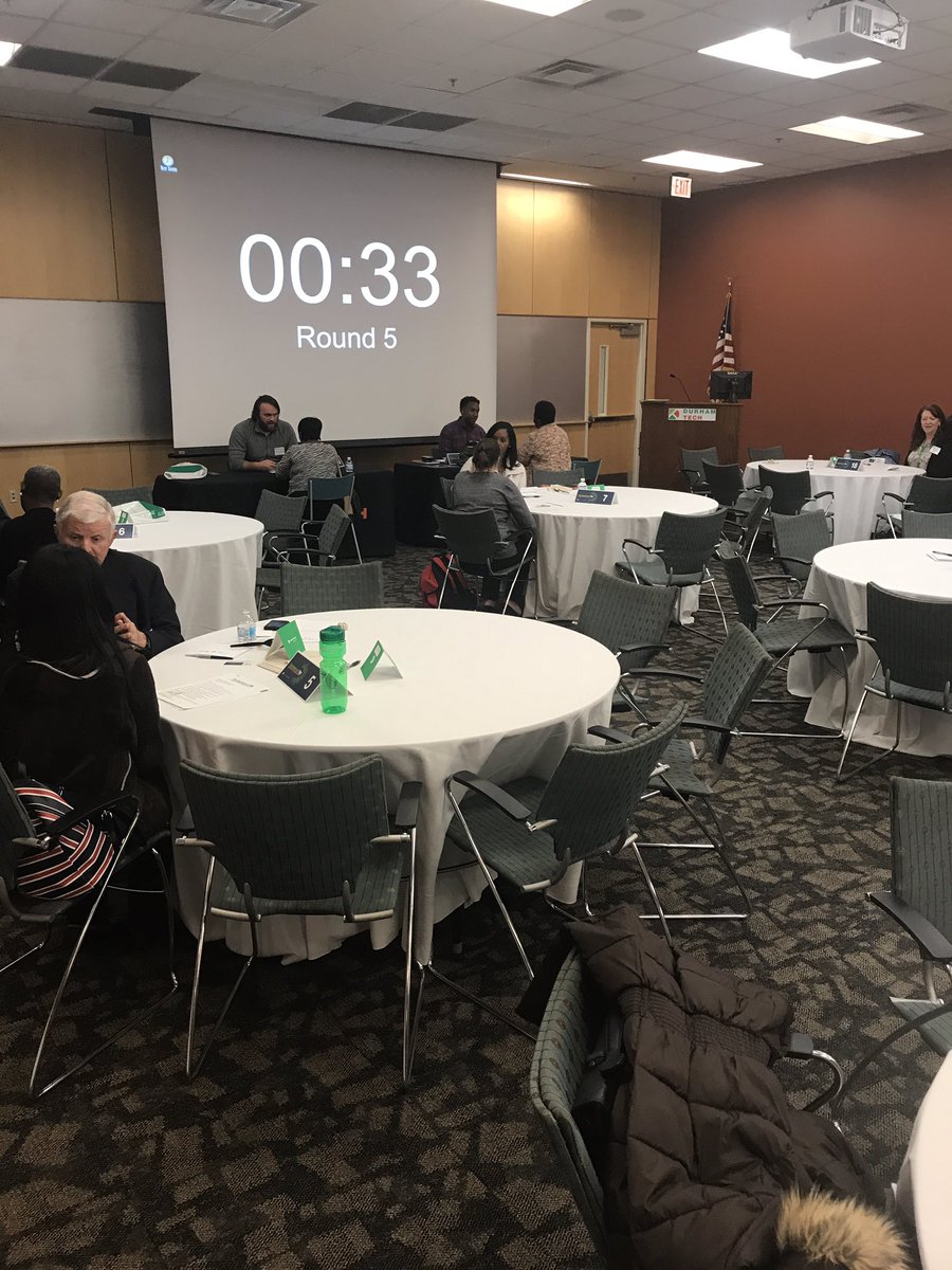 cmglobal1982's tweet photo. Durham Tech Students taking advantage of speed interviews with local Durham professionals, gaining valuable insight, into what is desirable of an interview candidate. #DTBIZSUMMIT19 https://t.co/OuD3pGsAkO