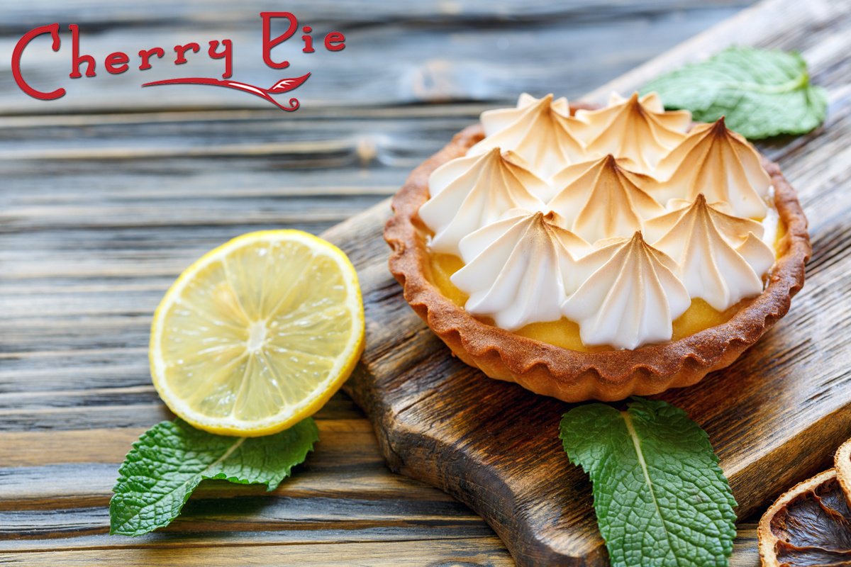 Till cherries are in season, indulge in some lemon pie. #pieofthemonth #percfectlypairswithcherrypie