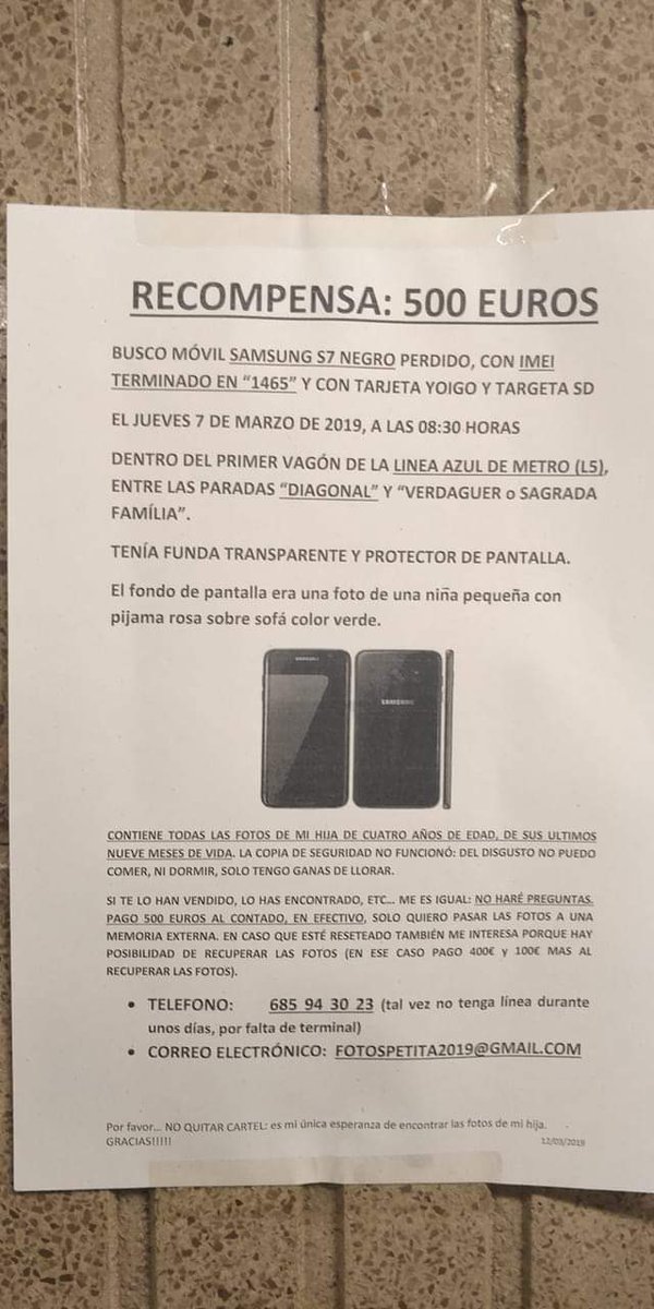 No soy de Barcelona pero si alguien es de ahi que difunda esto me ha partido el corazon