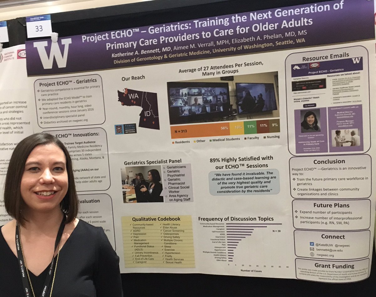 Excited to share <a href="/nwgwec/">Northwest Geriatrics Workforce Enhancement Center</a>’s #ProjectECHO - Geriatrics at #MetaECHO2019.