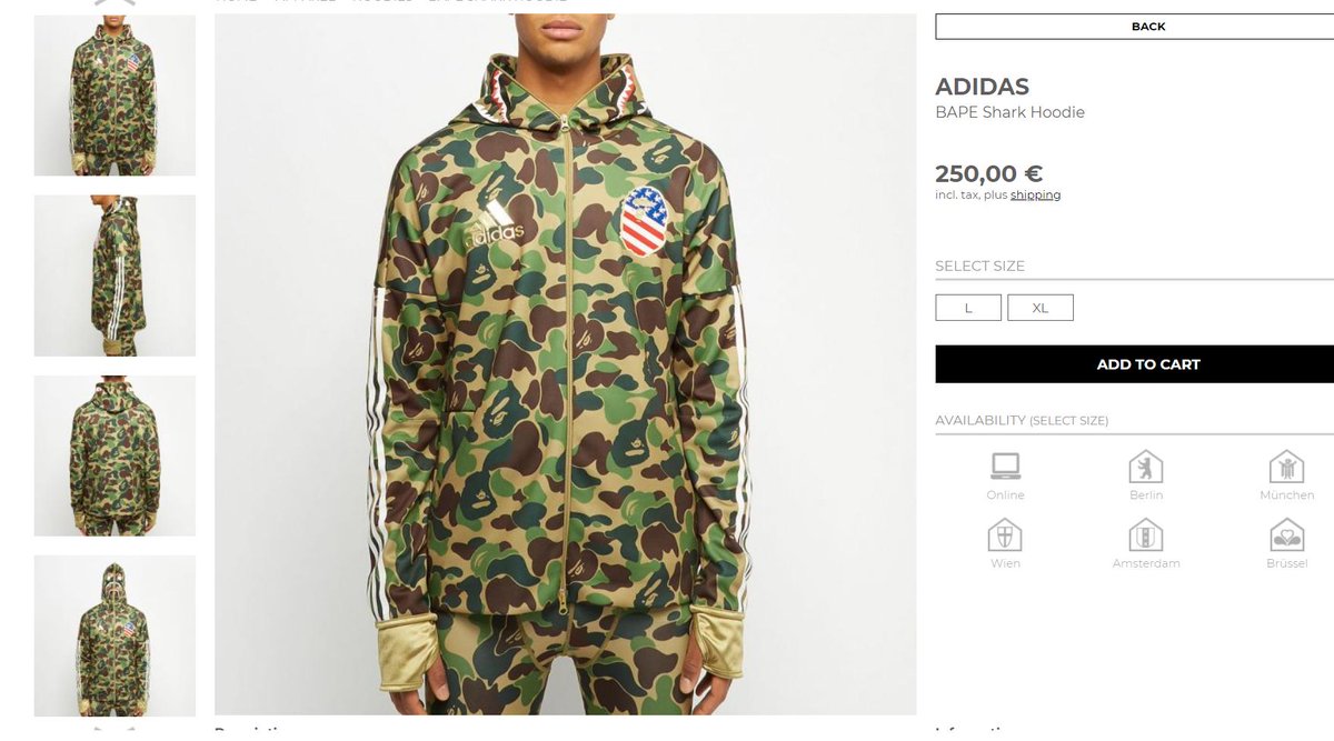 adidas x bape shark hoodie