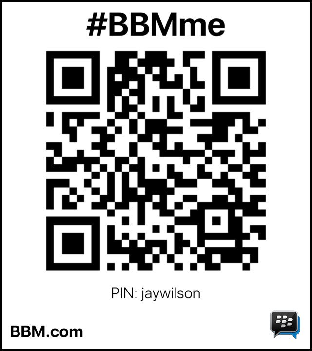 #BBMme PIN:jaywilson
pin.bbm.com/E3A2EB34