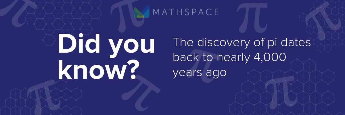 mathspace's tweet image. It&apos;s π Pi day today, and what better to celebrate with an interesting fact about pi! 

The ancient Babylonians knew of pi&apos;s existence nearly 4,000 years ago! A Babylonian tablet from between 1900 B.C. and 1650 B.C. calculates pi as 3.125 😱