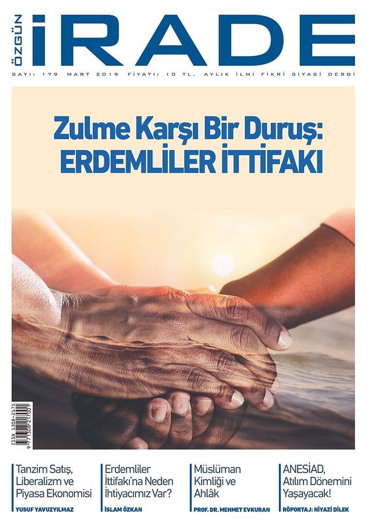 Özgün İrade Dergisi 
Mart 2019 sayısı “Erdemliler İttifakı” dosyasıyla çıktı.
<a href="/ramazankayann/">Ramazan Kayan</a> <a href="/cirayayinlari/">Çıra Yayın Grubu</a> <a href="/avctoraman/">cüneyt toraman</a> <a href="/rmznbyhn/">Ramazan BEYHAN</a> @haber_durus <a href="/islamozkann/">İslam Özkan</a>