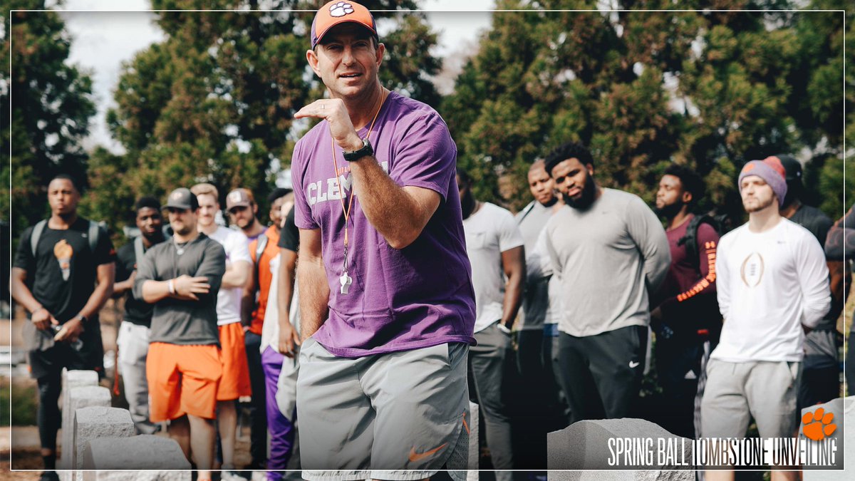 ClemsonFB's tweet photo. Tombstone unveiling  📸 #ALLIN https://t.co/frsE3deq2c