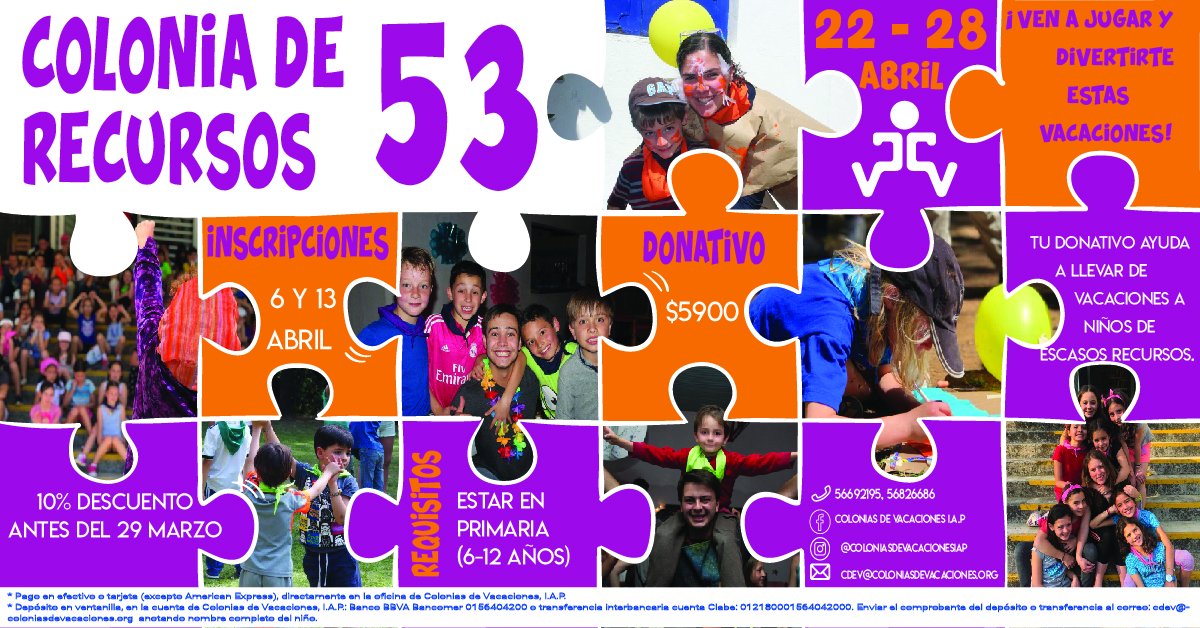 Aprovechando que están por acá por el #FacebookDown: ¡Inviten a los #niños que conozcan de #campamento y ayuden a otros a vivir la experiencia!