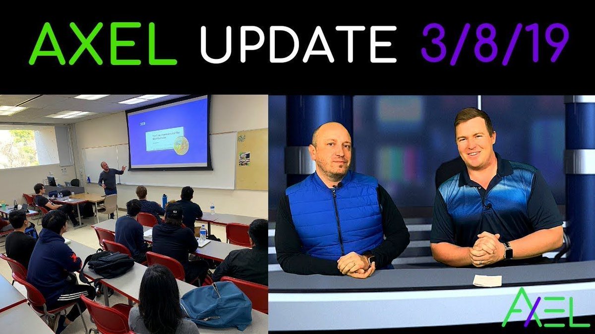 AXELUnlimited's tweet photo. AXEL update 3/8/19: Hiro interview, AXEL UNLV visit, Bitcoin to $9,000, and #HandsOffMyStuff

#Crypto #cryptocurrency #blockchain

https://t.co/GF68E5y5ZB via @YouTube https://t.co/eR24pqICdB
