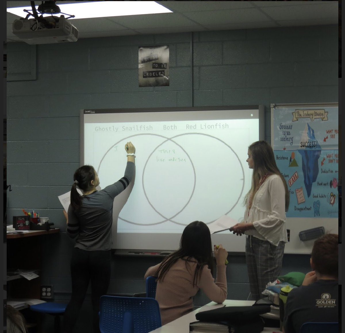 NCHSteaching2's tweet photo. Switching over to Madison Jr. High this week. Ms. Nasman got to teach a history lesson to students! Cooperating teacher Mr. Gerwig #inspire203 https://t.co/oRnajXufAC