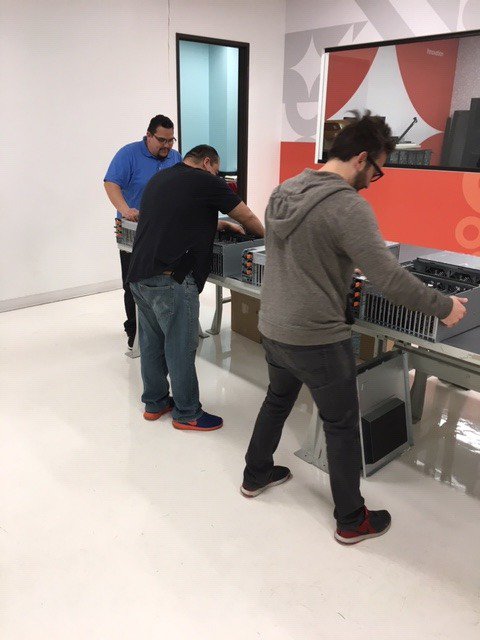Advanced HPC (@advancedhpc) on Twitter photo <a href="/AdvancedHPC/">Advanced HPC</a> engineers putting finishing touches on a big Defense order featuring 96 RTX #2080Ti cards distributed among 12 servers.
Our solutions architects are eager to customize a power-packed solution for you as well. Contact us today: buff.ly/2v7WXP0
#GPUs #HPC <a href="/AdvancedHPC/">Advanced HPC</a> engineers putting finishing touches on a big Defense order featuring 96 RTX #2080Ti cards distributed among 12 servers.
Our solutions architects are eager to customize a power-packed solution for you as well. Contact us today: buff.ly/2v7WXP0
#GPUs #HPC