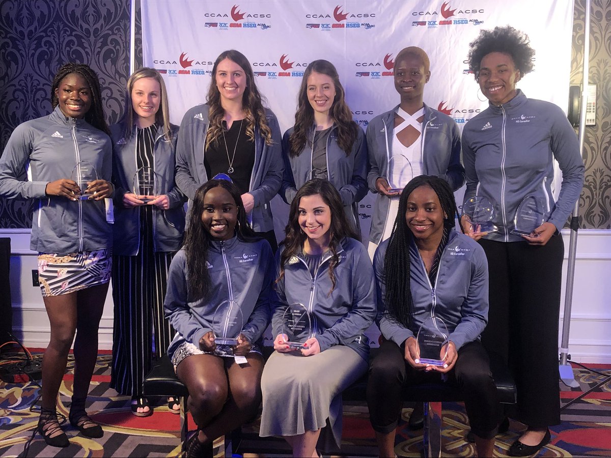 CCAAsportACSC's tweet photo. #CCAAwbb2019 | Our All-Canadians in their official CCAA National Championship jackets thanks @adidasCA and @kahunaverse https://t.co/i1KwuDwfFp