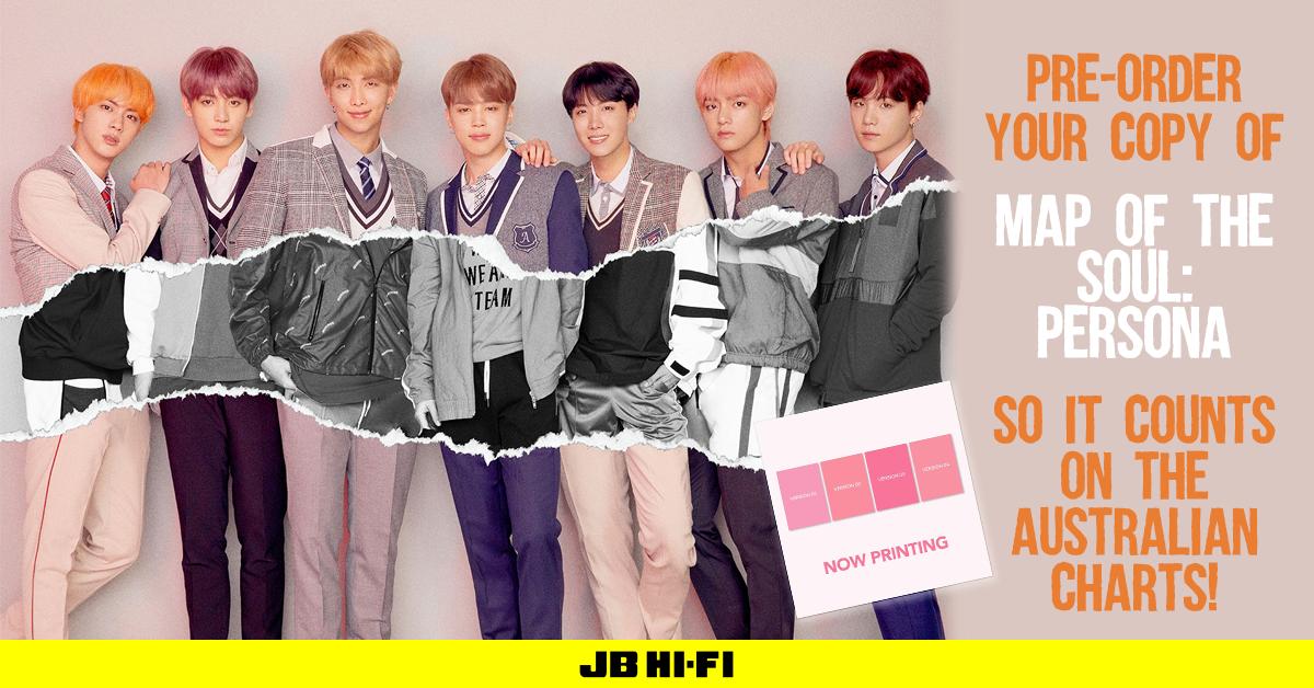 Jb Hi Fi On Twitter Want To Get Bts To The Top Of The Australian Aria Charts Pre Order Your Copy Copies Of Map Of The Soul Persona With Jbhifi So It Counts Https T Co Our2dz1hvp Https T Co Ahgnixwnfd