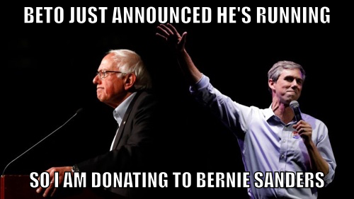 SocializeMediaL's tweet photo. Beto O' Rourke Just announced he's running for President. You all know what to do. I know what I am doing! #Bernie2020 #FeelTheBern2020 #Beto  #BetoRunning https://t.co/ojEhen1XaH