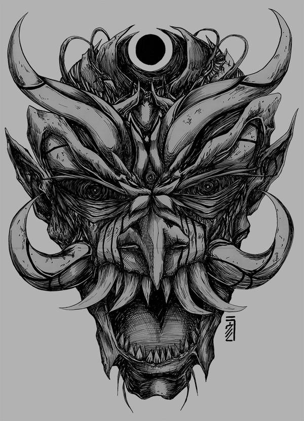 "鬼"

#鬼 #oni #ink