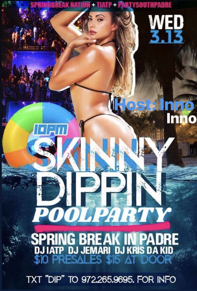 SpringbreakNat1's tweet image. SKINNY DIPping POOL PARTY tonight.      Addy at 118 lantana...... BYOB